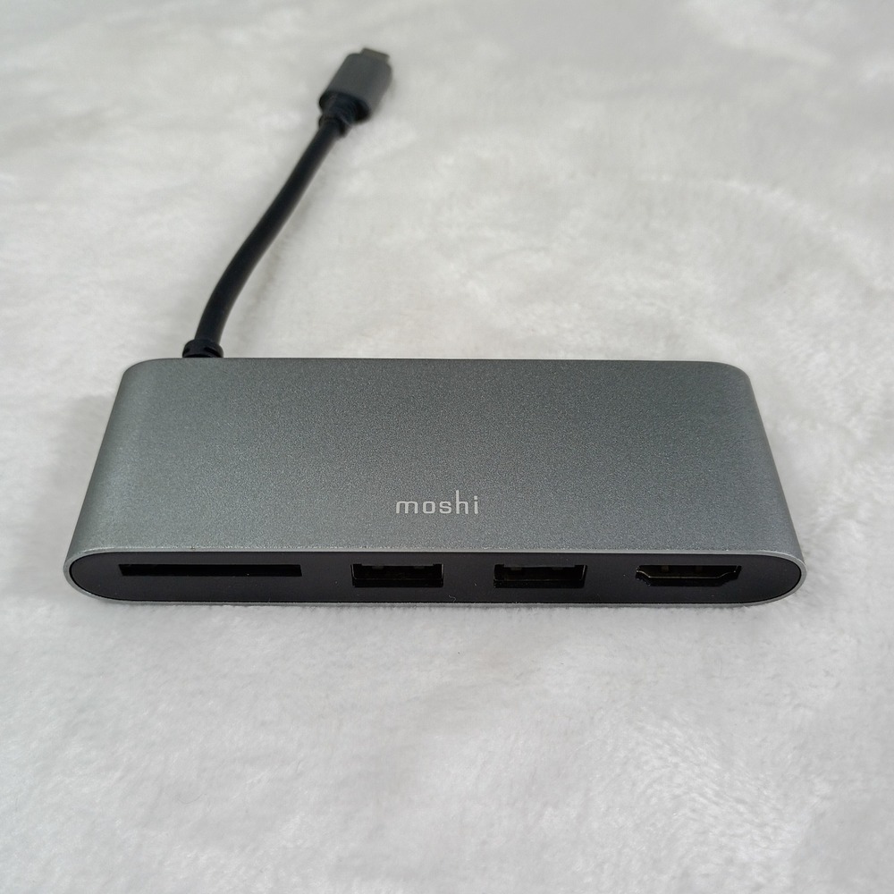 Moshi USB-C Multiport Adapter‎ Unisex OS Gray Excellent HDMI USB SD Card Hub